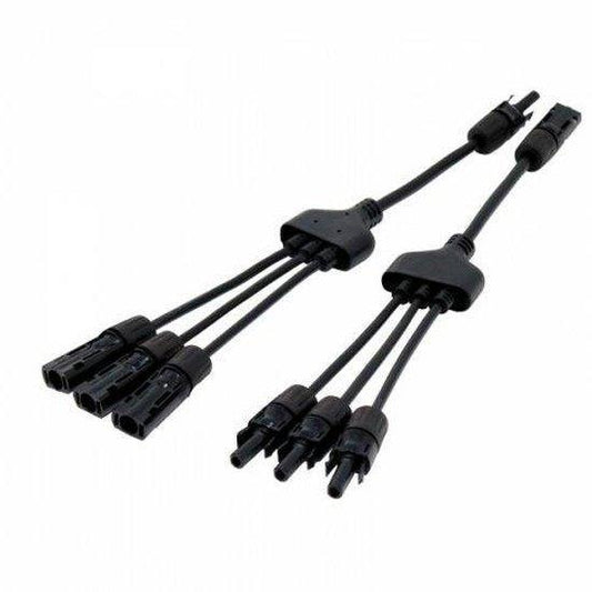 Pair 3-to-1 MC4 Cable Assemblies | 4Boats