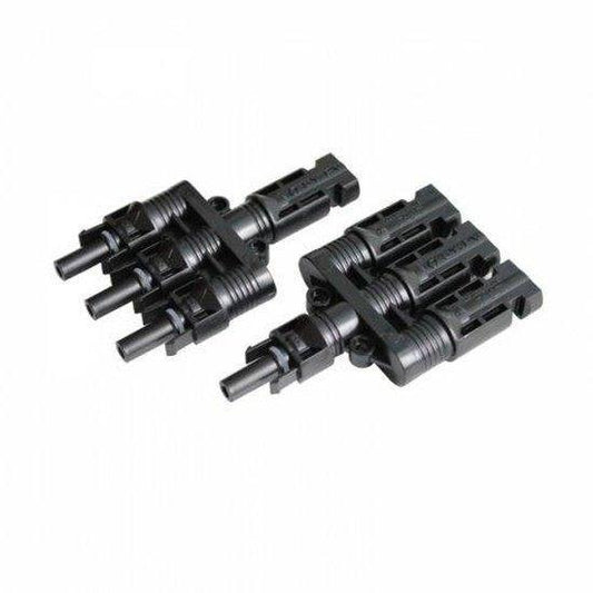 Pair 3-to-1 T-MC4 Cable Adaptors for Solar Panels | 4Boats