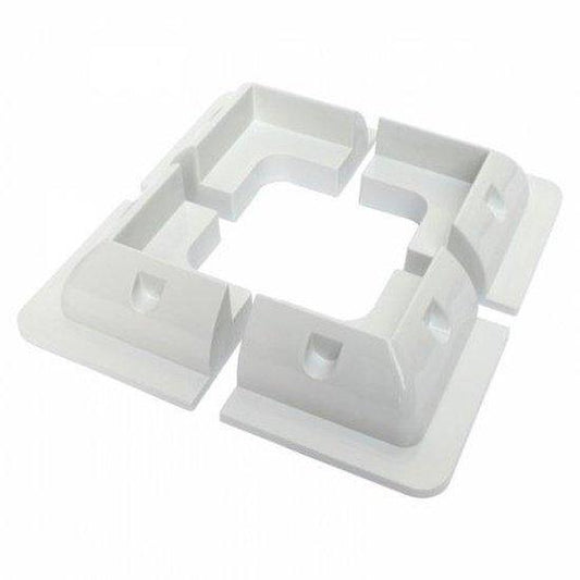 Plastic Solar Panel Corner Mounting Brackets - White | 4Boats