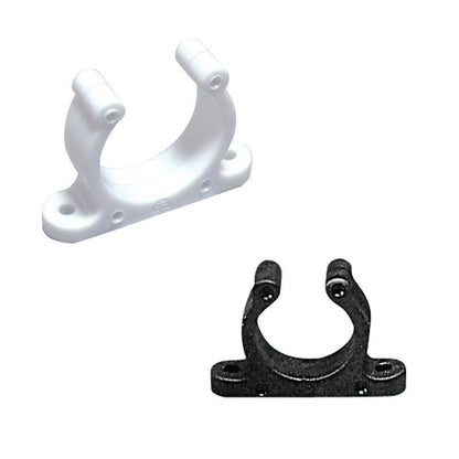 4 x Nylon Support Clips Ø25 mm Screw-Mount - Black | 4Boats