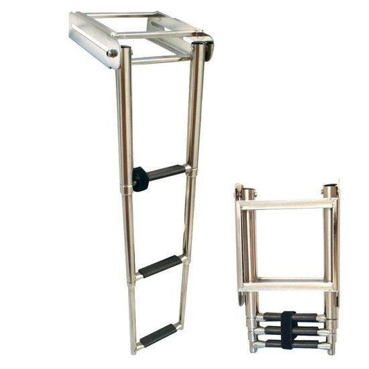 Platform Ladder Telescopic 3-Step Inox 316 - 358.8 × 879 mm | 4Boats