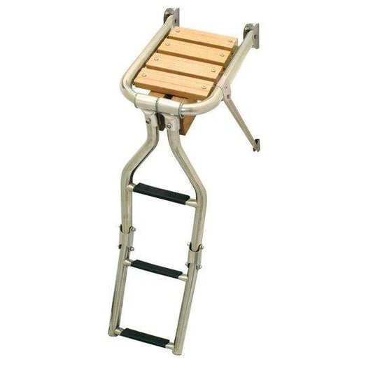 Platform boat platform with ladder 210×390mm (8.3×15.4in) Inox 316