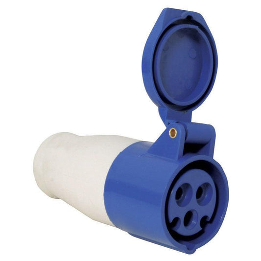 Plug female 16A 220–240V blue with cover | 4Boats
