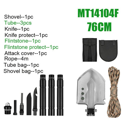 MT14104 Multifunction Camping Shovel Foldable Survival Shovels For Camp Adjustable Hoe Hook Hunting Shovel Outdoor Garden Tools-4