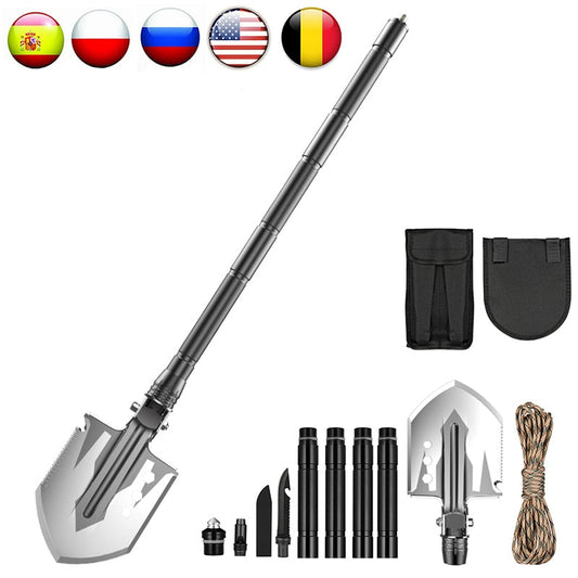 MT14104 Multifunction Camping Shovel Foldable Survival Shovels For Camp Adjustable Hoe Hook Hunting Shovel Outdoor Garden Tools-0