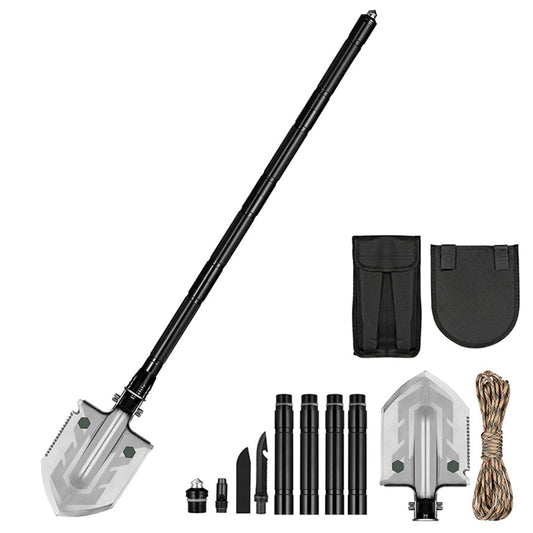 MT1027 Multifunction Camping Shovel Titanium Survival Folding Shovels Military Tactical Shovel For Hiking Outdoor Garden Shovels-0