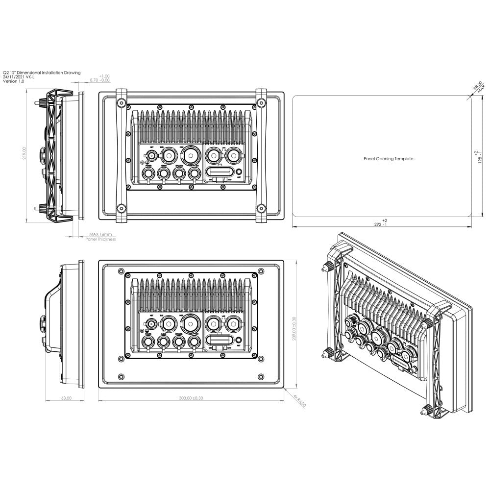 Q Experience Q Display 212 - 12" MFD With Built-in Audio System