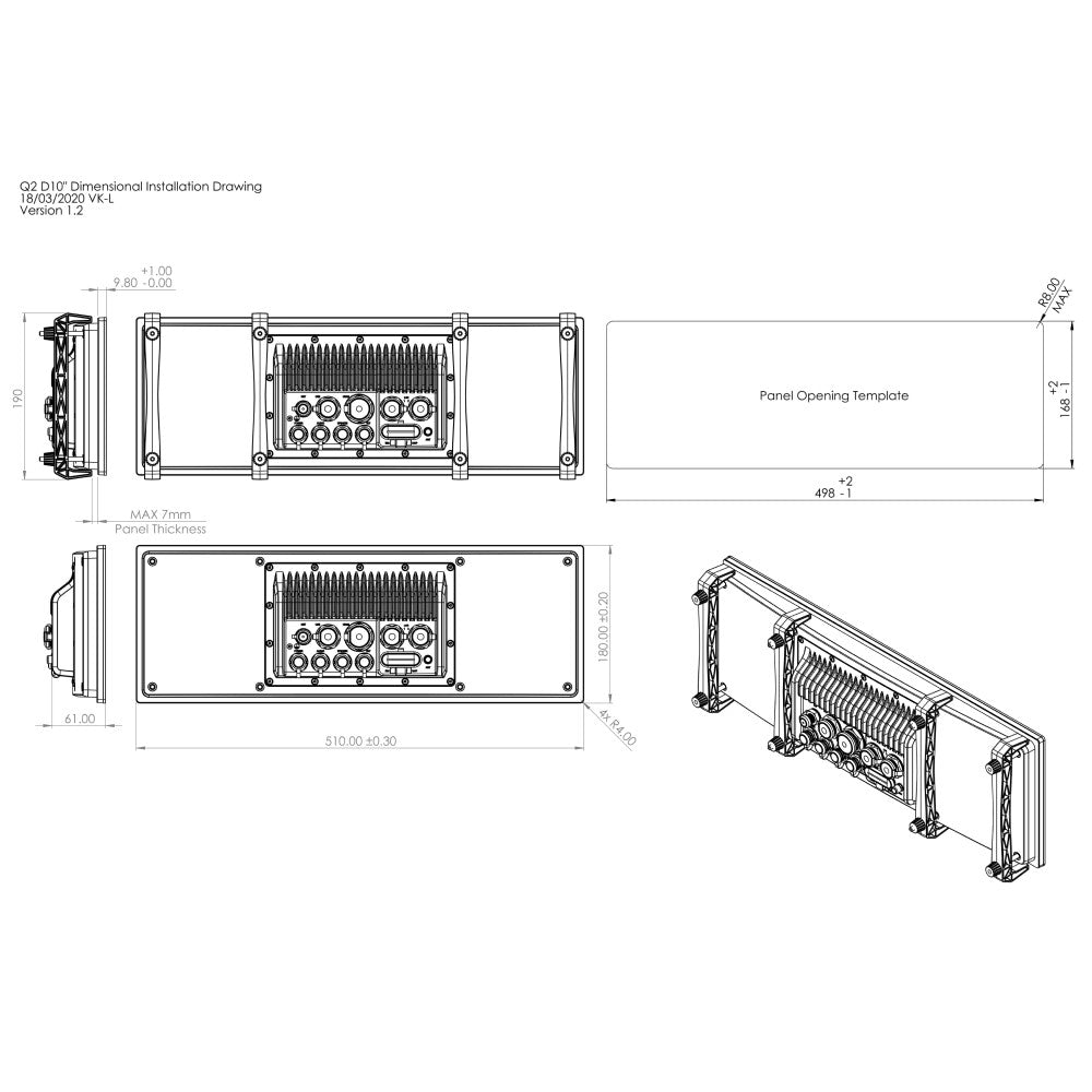 Q Experience Q Display 210D Dual 10" MFD With Built-in Audio System