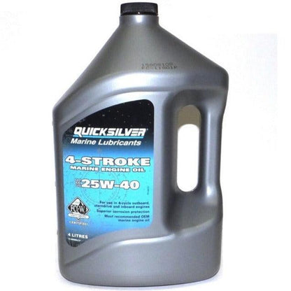 Quicksilver 25W | 40 4L Mineral Outboard & Inboard Oil | 4Boats