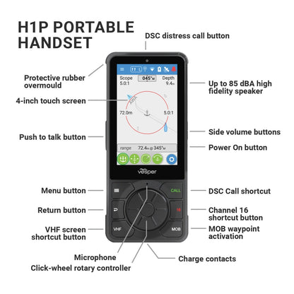 Vesper Cortex Cortex Cortex H1P Wireless Handset with Chargin | 4Boats
