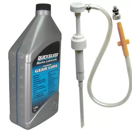 Quicksilver 1 L Premium Gear Lube & Pump Kit SAE90 | 4Boats