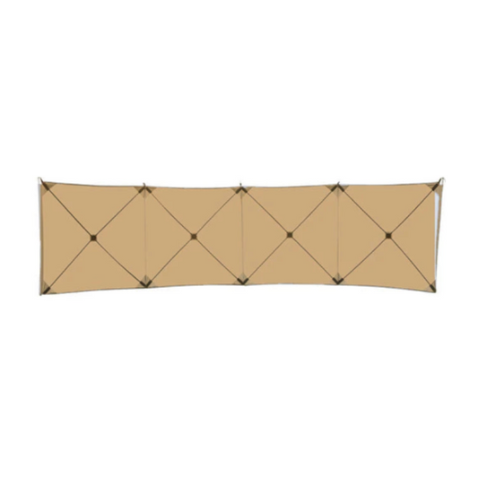 Camping Windscreen Tent Folding Windproof Shield (Khaki)-0