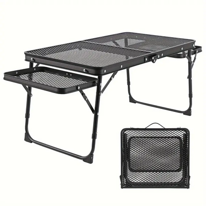 Camping Table with Extendable Wings & Mesh Top-0