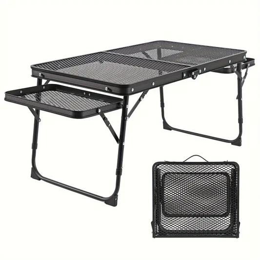 Camping Table with Extendable Wings & Mesh Top-0