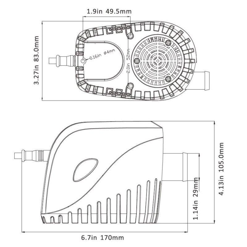 SEAFLO Auto 11 Series Bilge Pump 12V 600 GPH | 4Boats