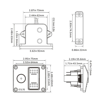 SEAFLO  Bilge Alarm Control System 12V 20A | 4Boats