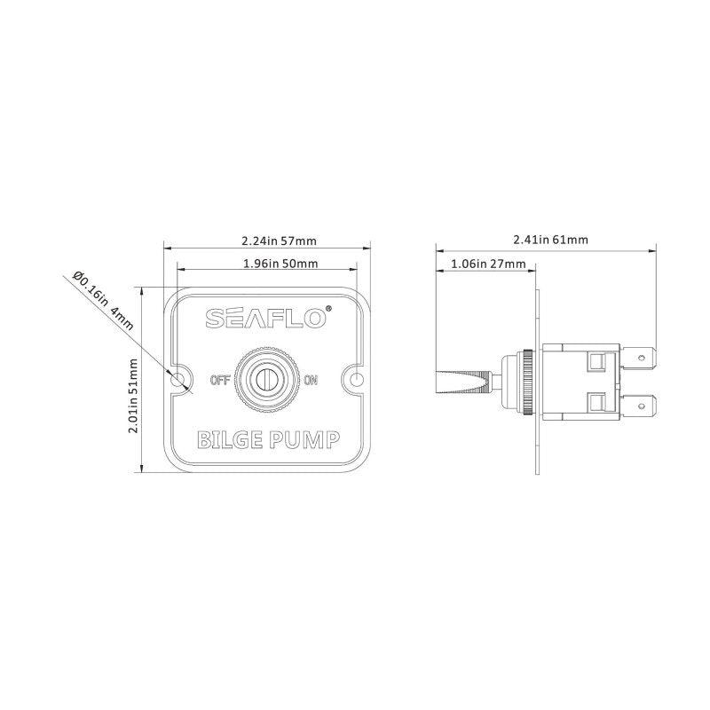 SEAFLO Bilge 2-Way Switch Panel 12V/24V | 4Boats