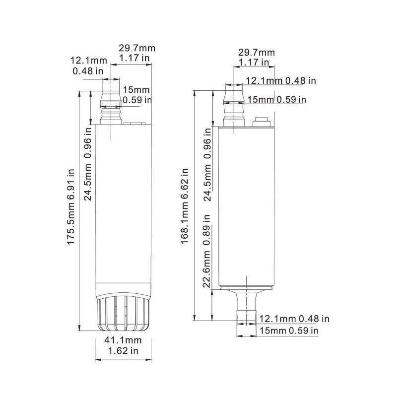 SEAFLO Inline 12V Pump 1,059 L/h (280 GPH) 5m Leads with