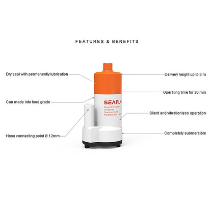 SEAFLO Inline 12V Submersible Pump 12 LPM | 4Boats