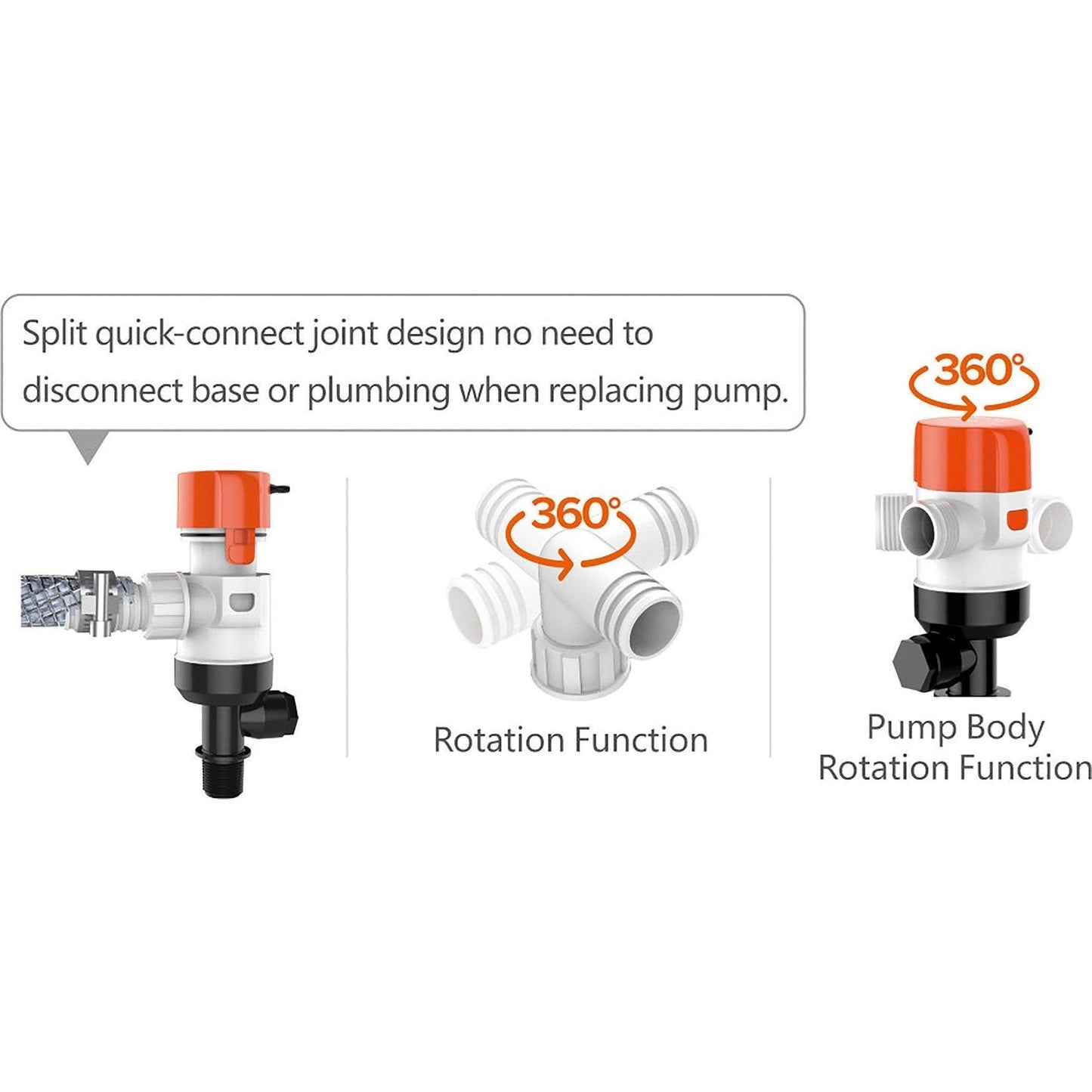 SEAFLO Livewell 13D 24V Pump 4,164 L/h (1,1 | 4Boats
