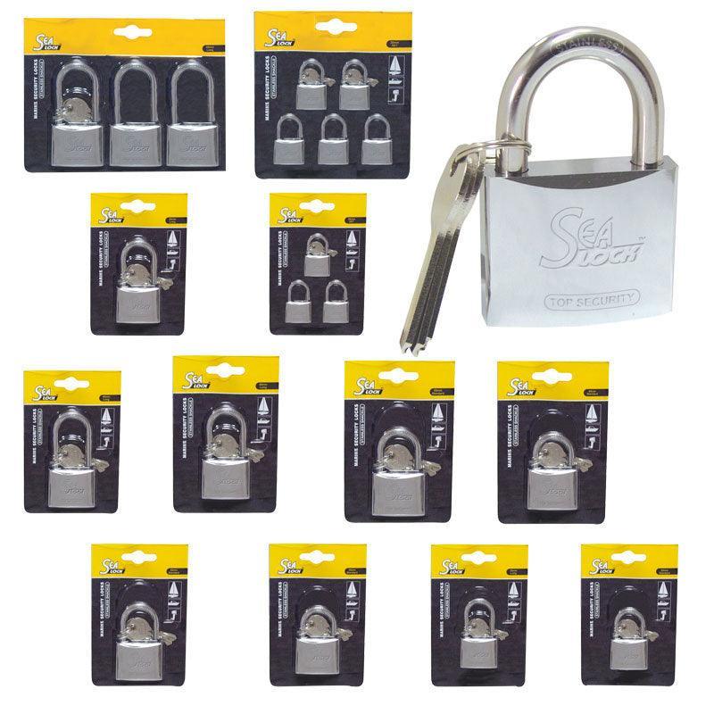 Set SeaLock 30mm Padlocks (3) Long Shackle & Joint Key | 4Boats