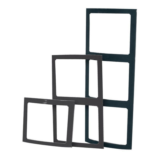 Switch Panel Frame Double 18.5×10 cm Black | 4Boats
