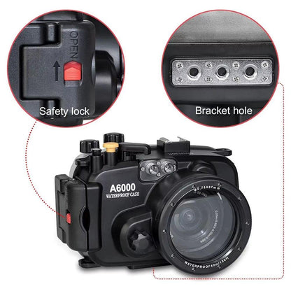 130ft/40m Waterproof Underwater Housing for Sony A6000 (16-50mm Lens)