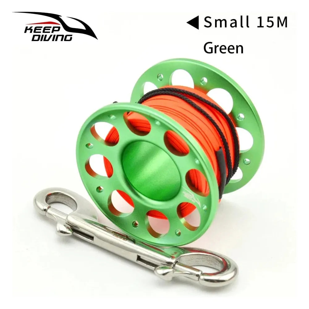 Diving Aluminium Spool - 15/30m - Multiple Color Options