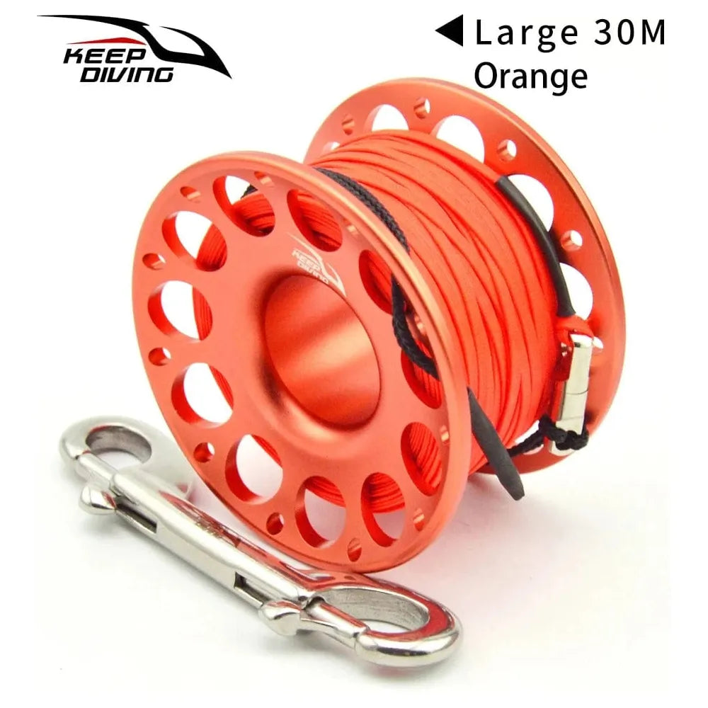 Diving Aluminium Spool - 15/30m - Multiple Color Options