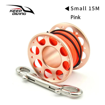 Diving Aluminium Spool - 15/30m - Multiple Color Options