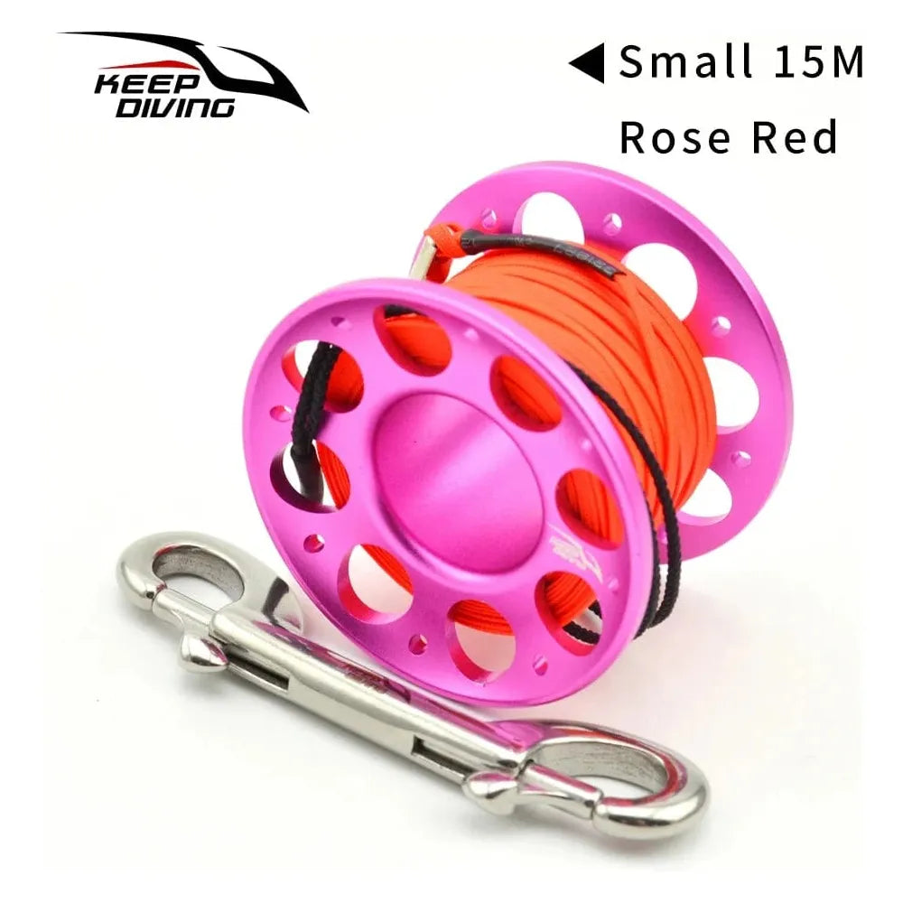 Diving Aluminium Spool - 15/30m - Multiple Color Options
