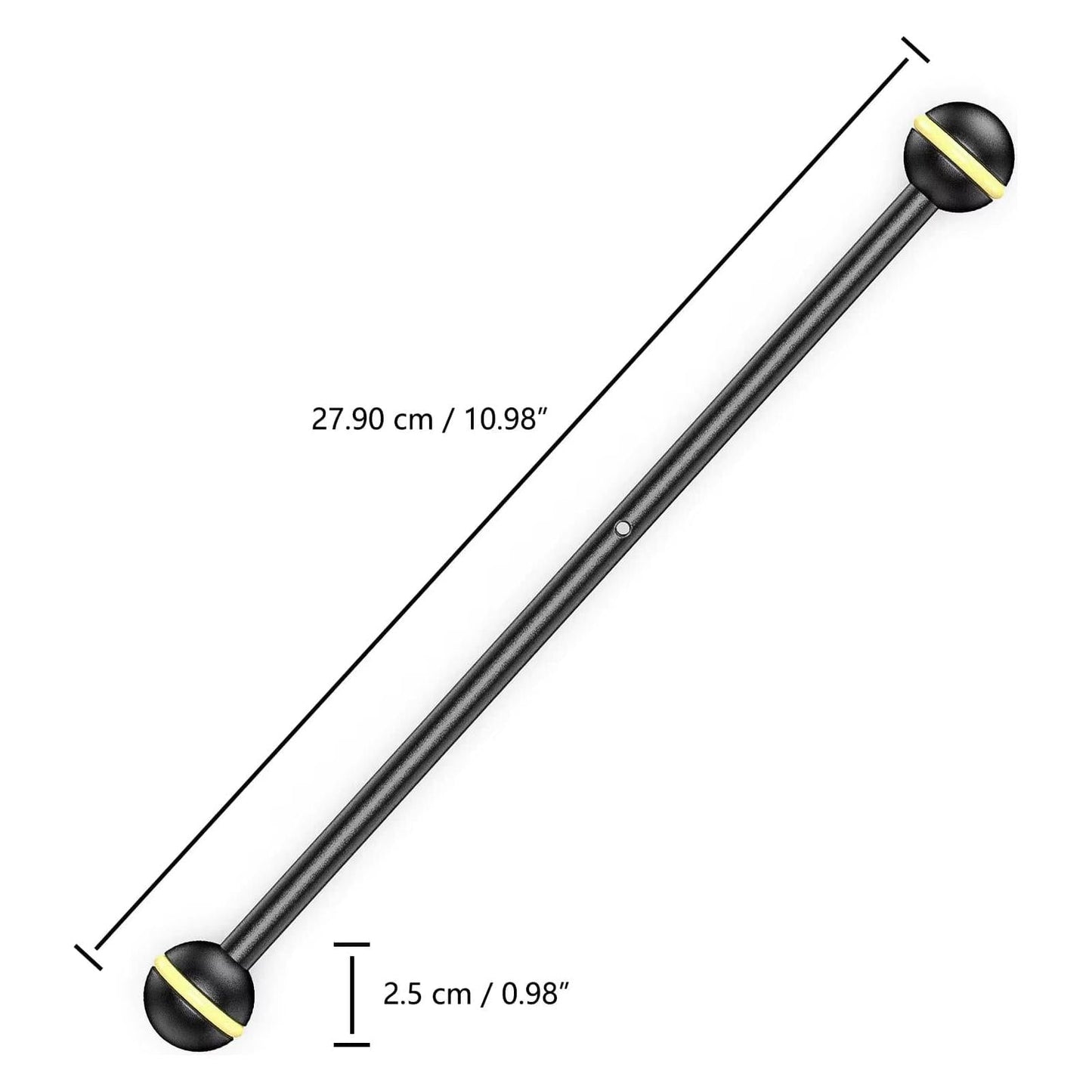 Seafrogs 3.5''-16'' Double Ball Arm Aluminum Alloy Joint Ball Arm Torch Flashlight Holder Connector for Dive Underwater Housing