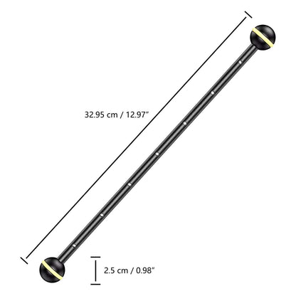 Seafrogs 3.5''-16'' Double Ball Arm Aluminum Alloy Joint Ball Arm Torch Flashlight Holder Connector for Dive Underwater Housing