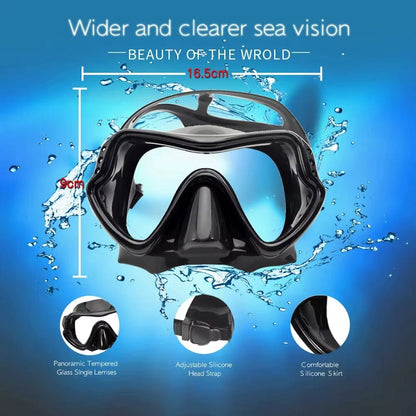 Snorkelling Set - Full Frame Mask & Dry Snorkel - Multiple Colour Options
