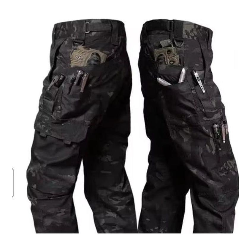 Wear Resistant Work Pant Man Multi-Pocket Straight Cargo Trousers Outdoor Jogging Tactical Pants Spring Autumn Casual Trousers