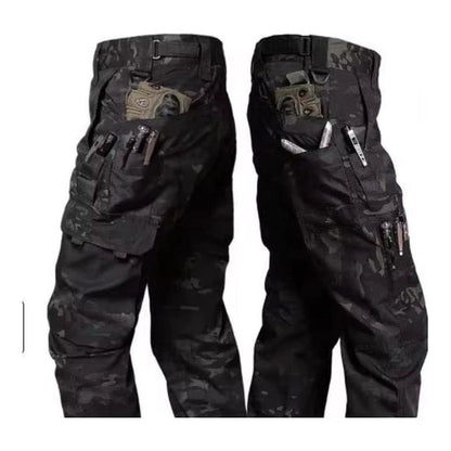 Wear Resistant Work Pant Man Multi-Pocket Straight Cargo Trousers Outdoor Jogging Tactical Pants Spring Autumn Casual Trousers