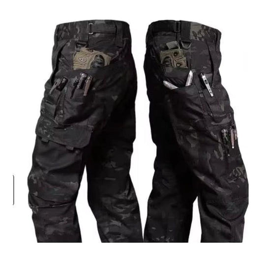 Wear Resistant Work Pant Man Multi-Pocket Straight Cargo Trousers Outdoor Jogging Tactical Pants Spring Autumn Casual Trousers