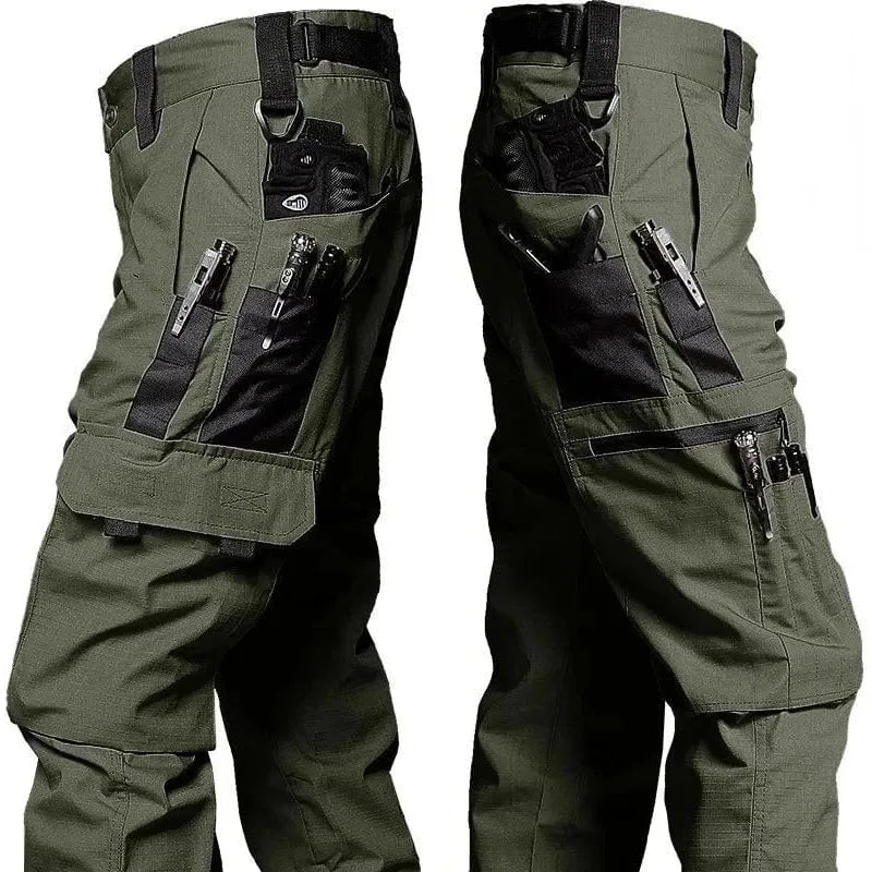Wear Resistant Work Pant Man Multi-Pocket Straight Cargo Trousers Outdoor Jogging Tactical Pants Spring Autumn Casual Trousers