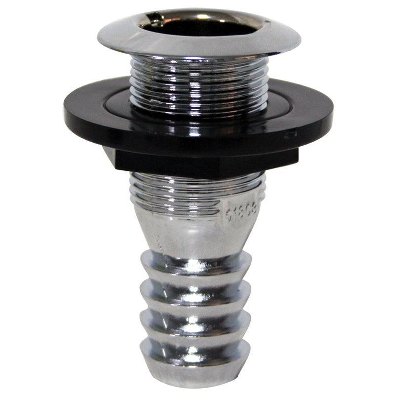 Thru-Hull 38 mm Flanged Fitting for 1½ in Hose, Chromed | 4Boats