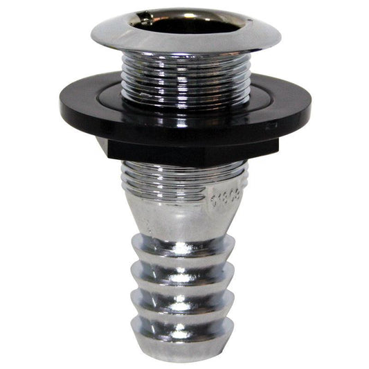Thru-Hull 38 mm Flanged Fitting for 1½ in Hose, Chromed | 4Boats