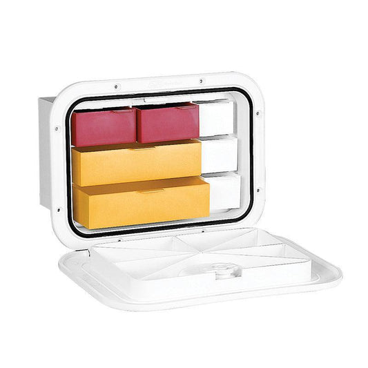 TOP LINE Storage Hatch with Drawers & Lock, 270×375 mm | 4Boats