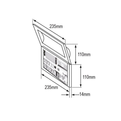 Universal Case Smoked Transparent Radio Cover 110×235mm | 4Boats