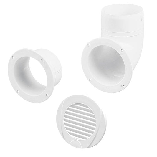 Ventilator Connector Straight Ø102 mm White | 4Boats