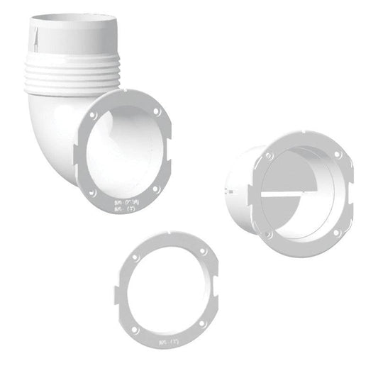 Ventilator Connector Straight 76mm White | 4Boats