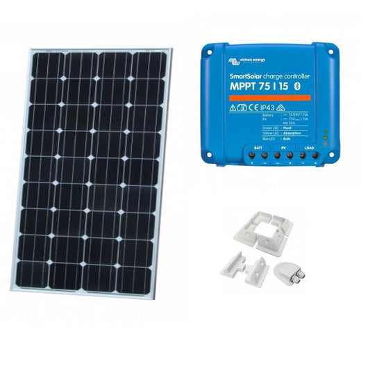Victron 160W Mono Rigid Solar Panel Kit with SmartSolar MPPT | 4Boats