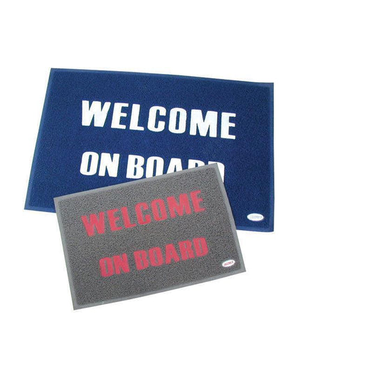 Welcome PVC Mat 60 x 90 cm — Blue | 4Boats