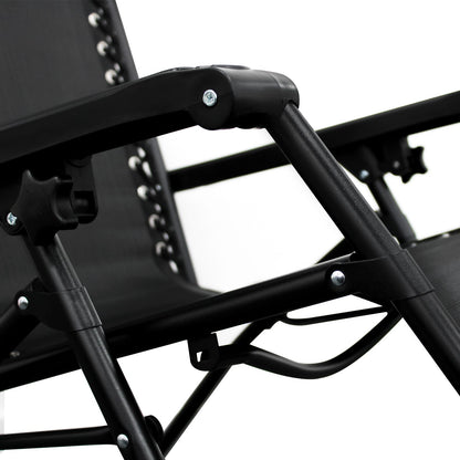 Set of 2 Zero Gravity Chair Sun lounger with Cup Holder